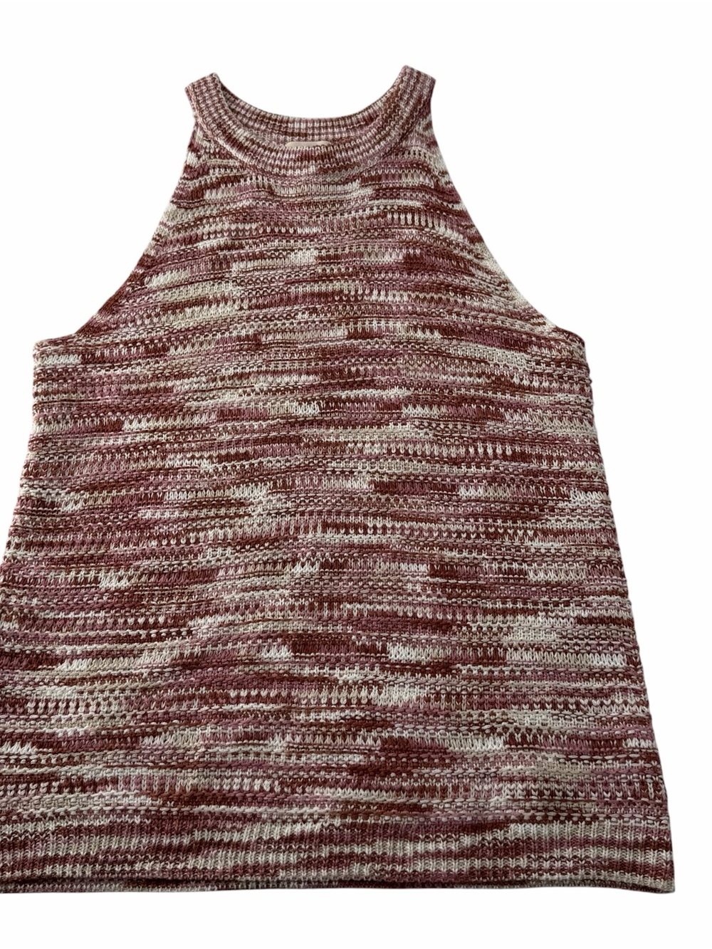 a.n.a Marled Knit Boho Chic Y2K Revival Halter Neck Sweater Tank‎ Women’s Size S